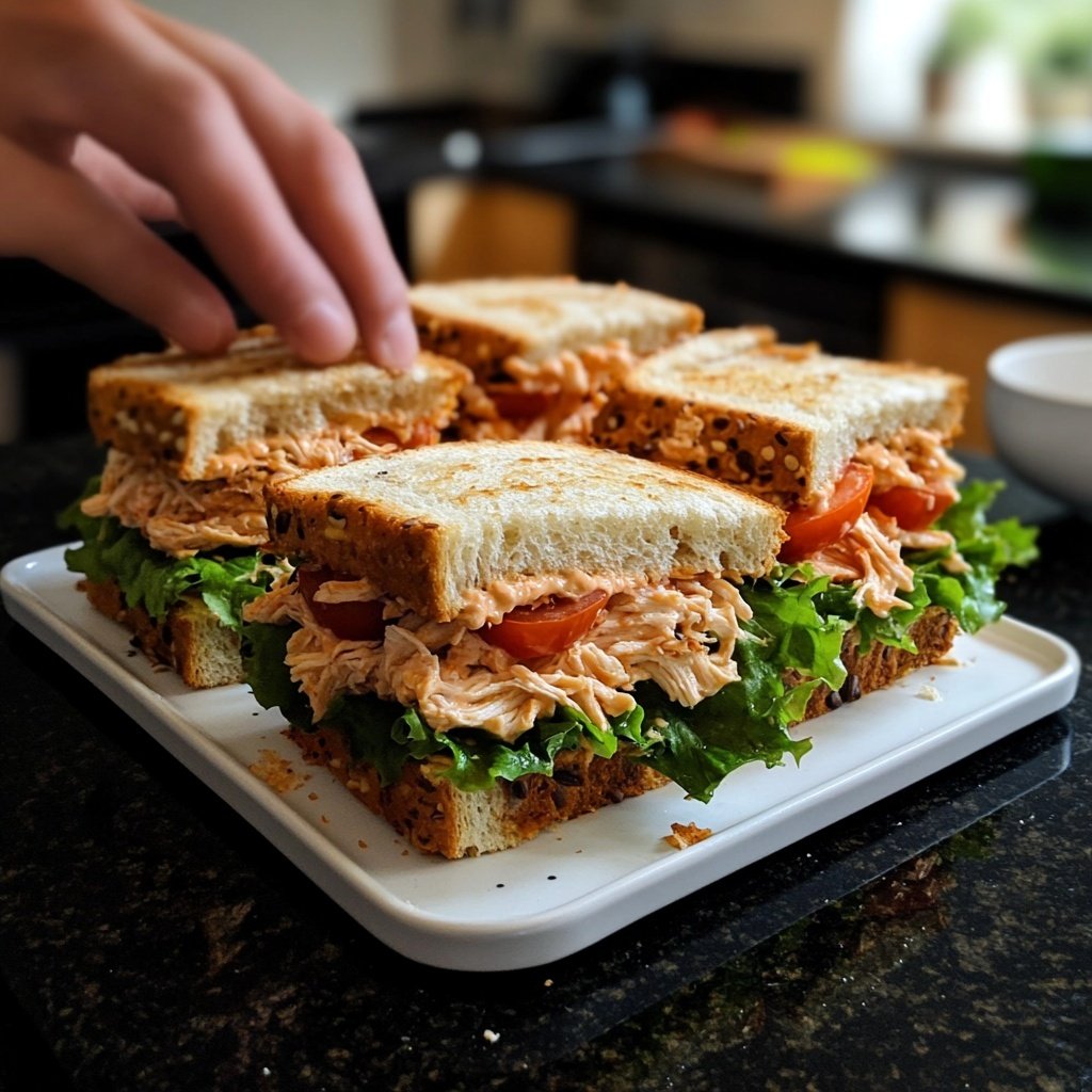 Tomatenbroodjes met Kipsalade