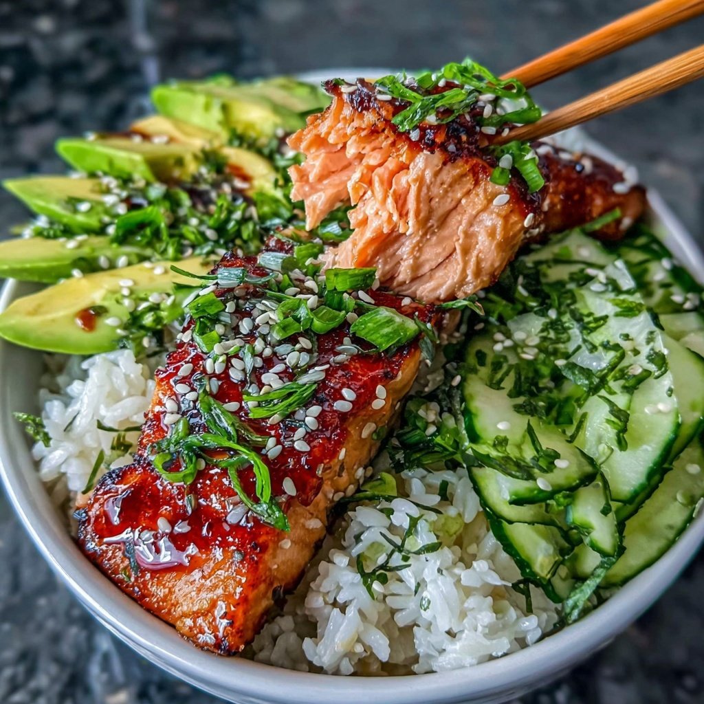 Easy Healthy Salmon Rice Bowl