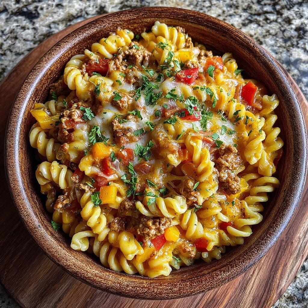 Ground Chicken Taco Pasta