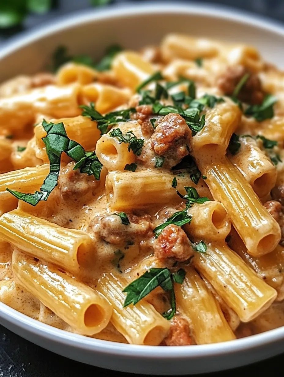 Creamy Sausage Rigatoni