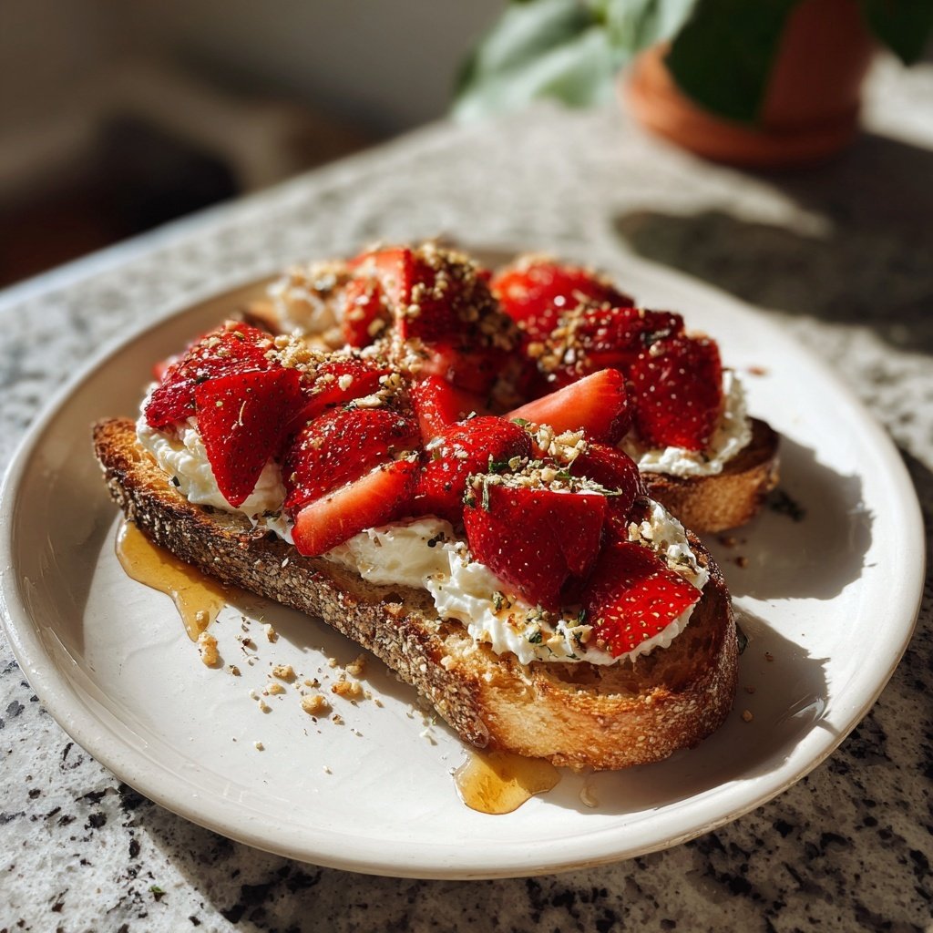 Strawberry Ricotta Toast