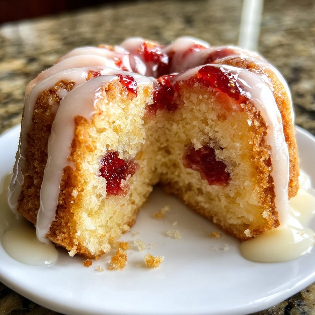 Mini Heart Cake with Strawberry Filling