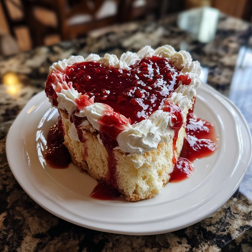 Mini Heart Cake with Raspberry Cream