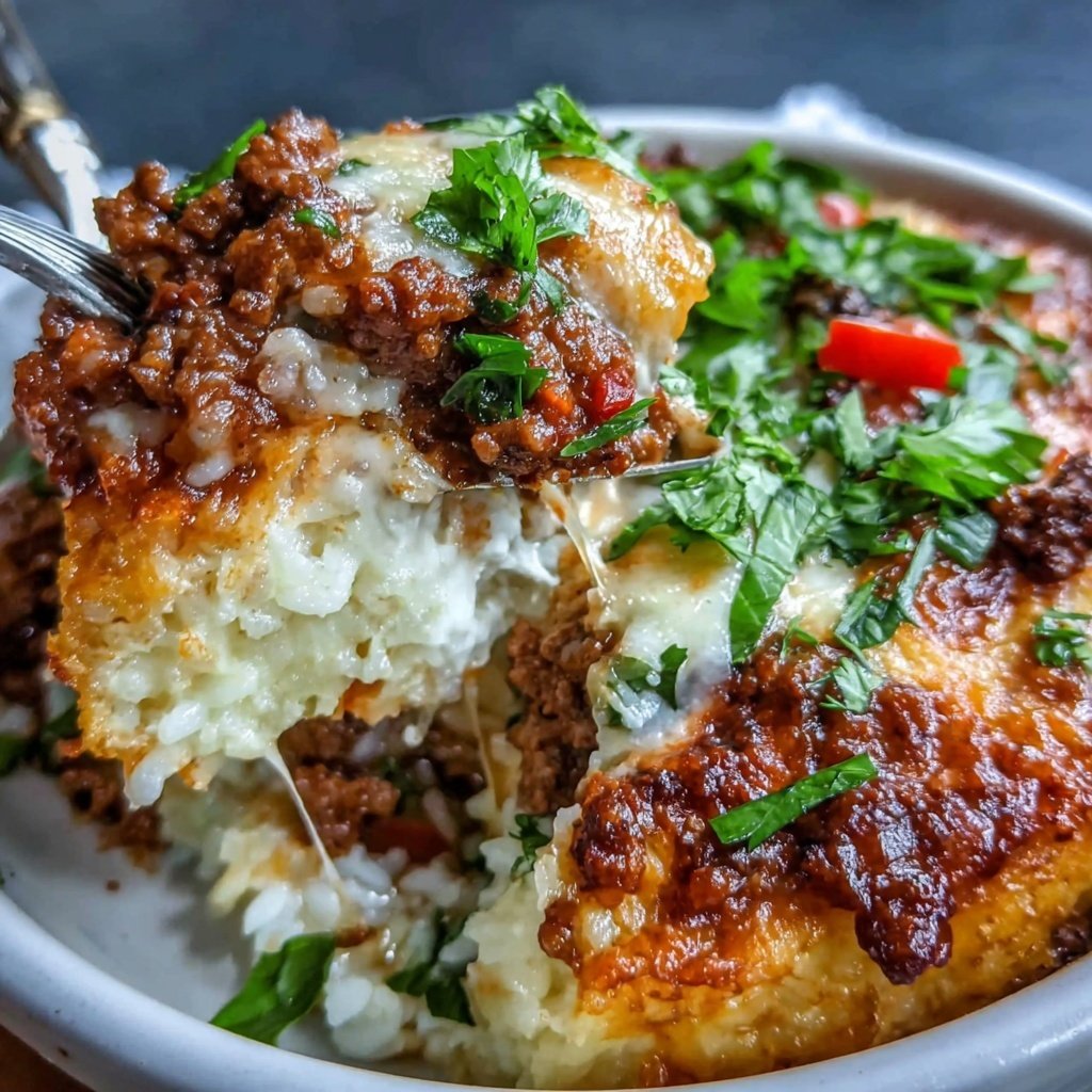 Ground Beef And Rice Taco Bake